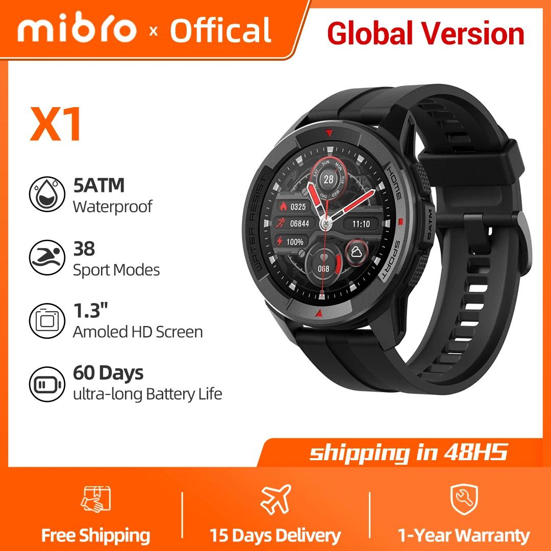 Mibro Watch X1 ۷ι  350mAh ͸ 1.3Inch AMOLED ȭ SpO2  iOS ȵ̵  Bluetooth  Smartwatch
